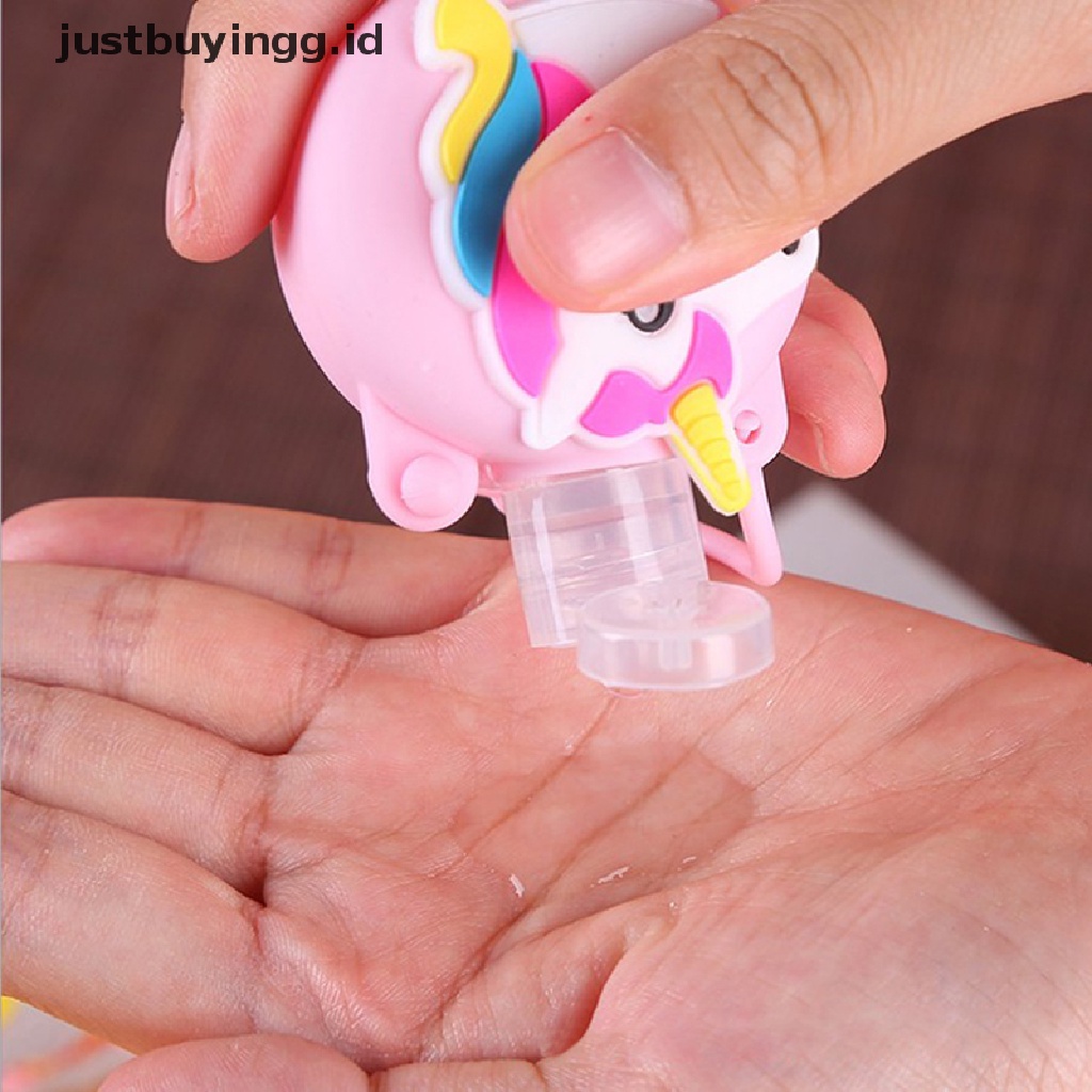 (Justbuyingg.Id) Botol Bulat Kosong 30ml Motif Kartun Lucu Holder Hand Sanitizer / Lotion