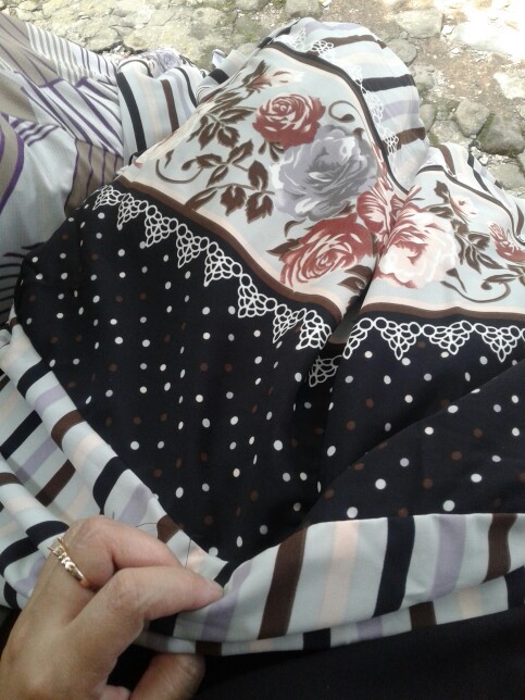 Rl-cod Syari Batik Monalisa Busui Premium Plus Khimar Ceruty 2 Layer Gamis Motif Cantik Termurah