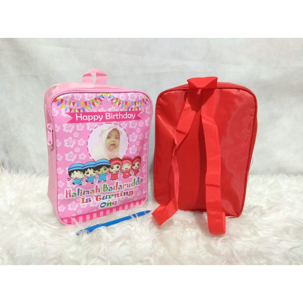 

PO RANSEL KITAB CUSTOM Goodie bag Souvenir ulang tahun anak goody ultah unik harga murah bermanfaat