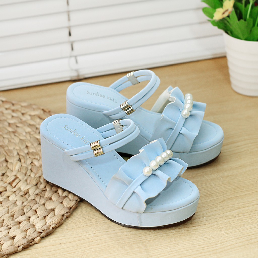 SANDAL WEDGES MUTIARA ANAK PEREMPUAN SL001