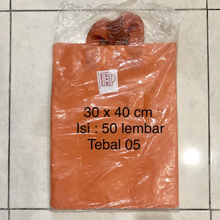 Tas belanja cangklong/shopping bag plastik/tas plastik tali handle 30 x 40 cm Panfix