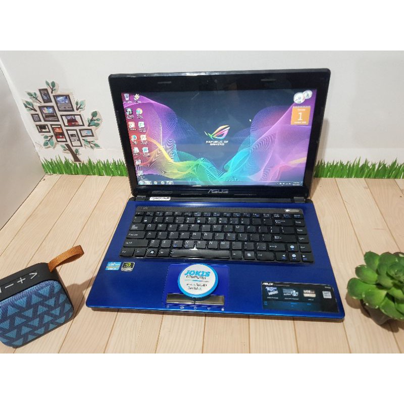Laptop Asus K43SJ Core i3 Nvidia 520M Biru