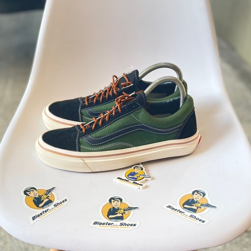 vans oldskool green brown black