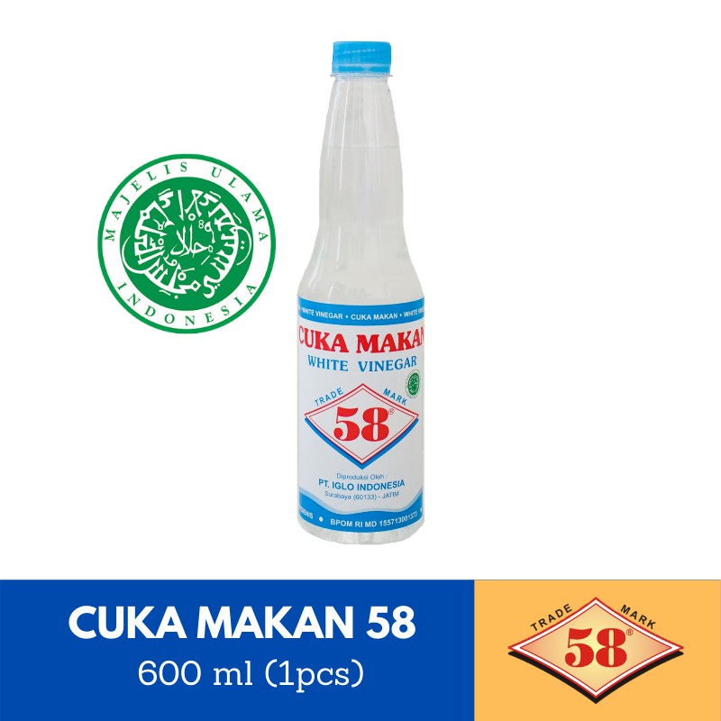 

Saos 58 - Cuka Makan Halal (600 ml)