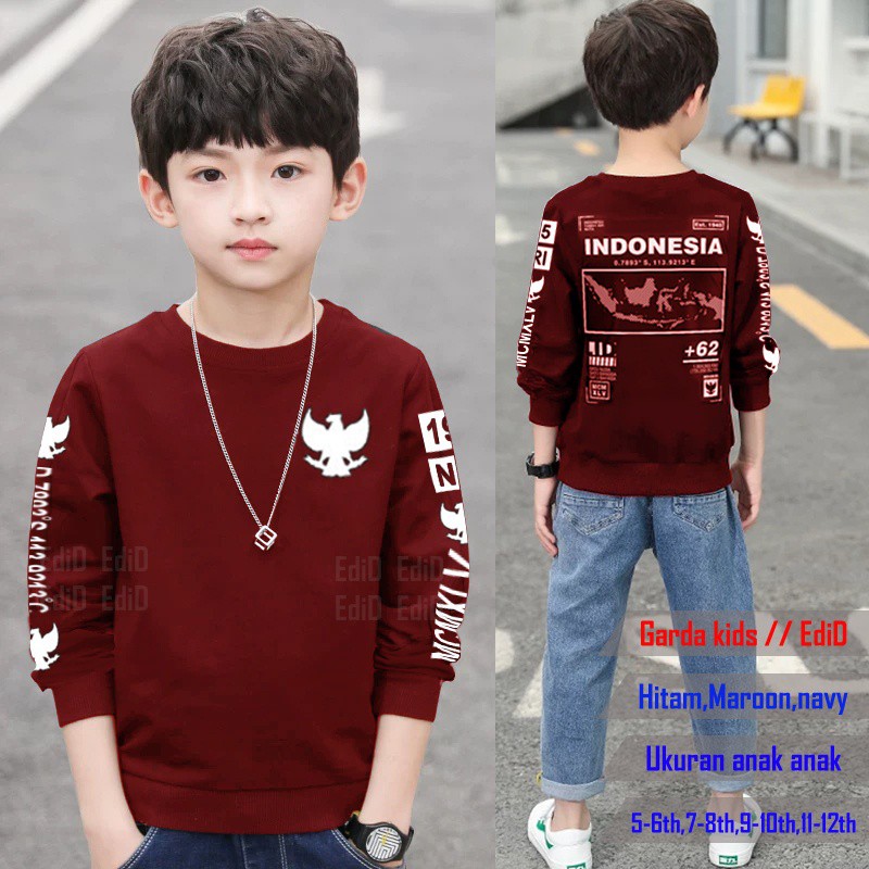 COD-pakaian anak terbaru size 7-14 tahun kaos anak keren baju garuda kids-belibeli