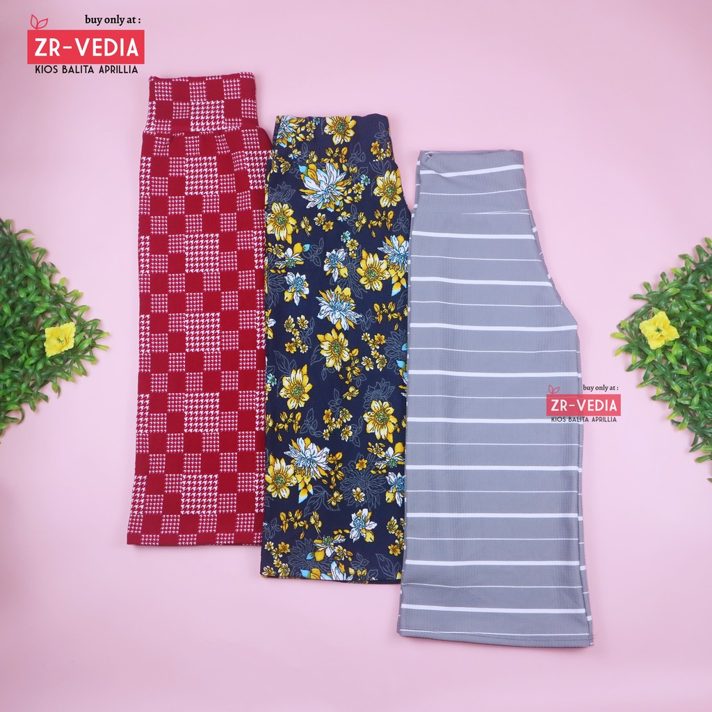 [MOTIF] Kulot Sasa 7-12 tahun / Celana Panjang 7/8 Cullotes Pants Adem Bawahan Harian Anak Perempuan Cewek