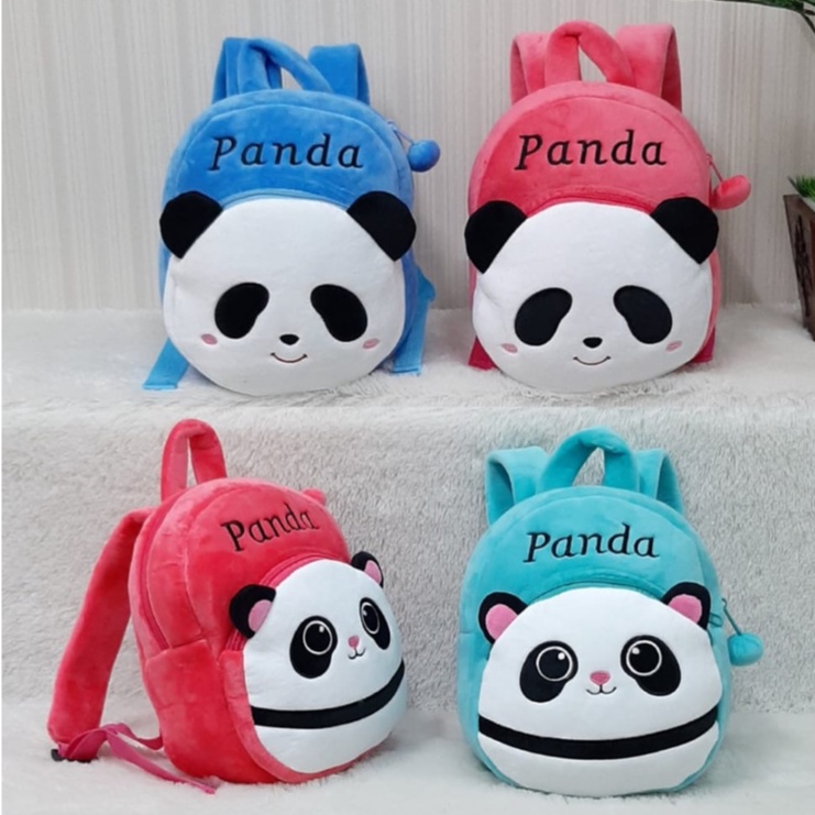 Tas Ransel Anak Backpack Panda Minion 2Resleting /Tas Sekolah Karakter