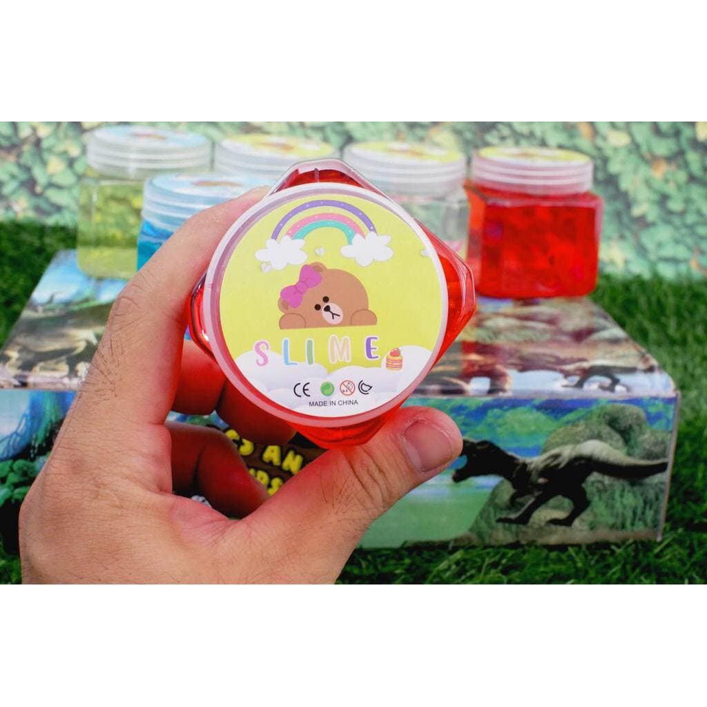 SLIME MOTIF LOL BENTUK KOTAK TRANSPARAN ISI BONEKA TERMURAH