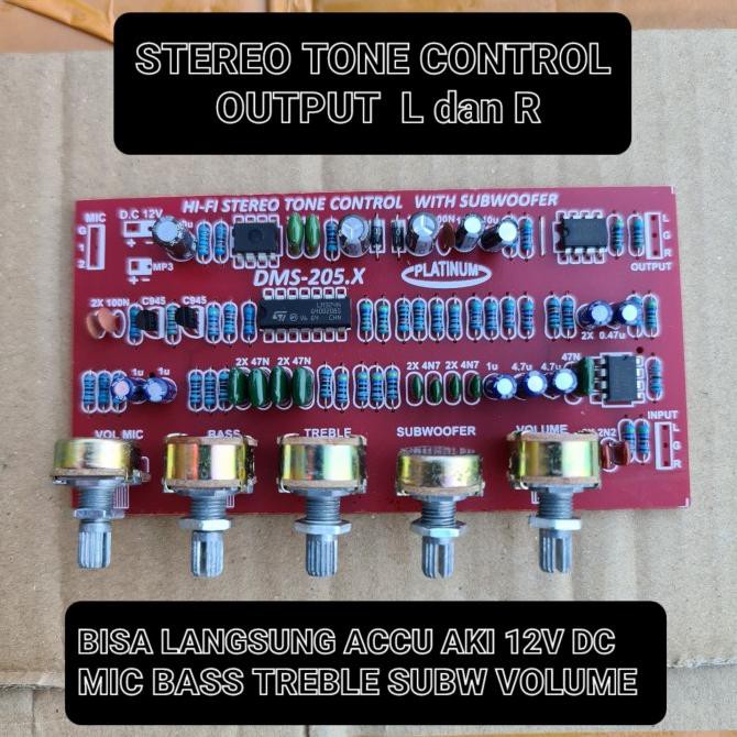 Tone Kontrol Control Stereo Aki Accu 12V Mic Subw Subwoofer Dms 205