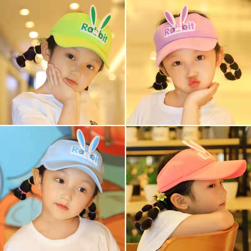 (COD) Ready Topi Golf Senam Pantai Import Korea Rajut Karet Anak