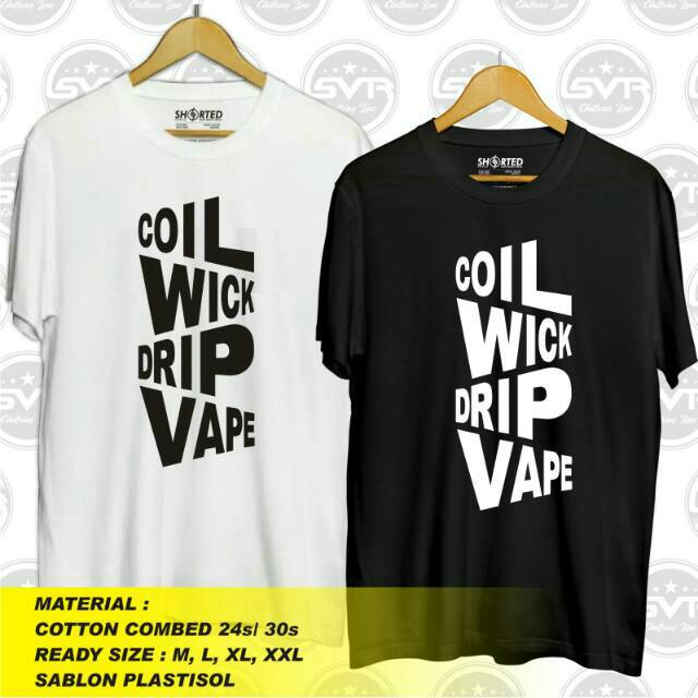 Kaos vapers| distrovape| 100% cotton| sablon plastisol