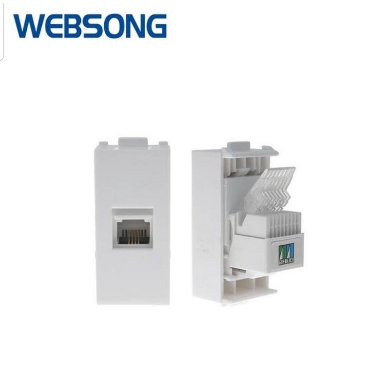 Wall Socket Stop Kontak Module RJ11 Websong