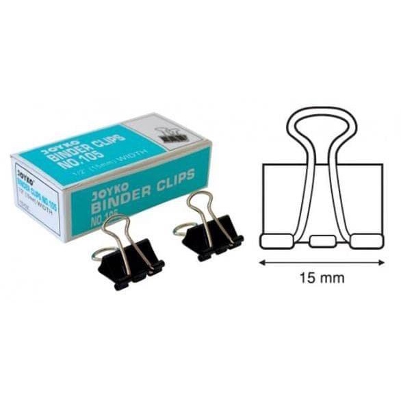 

Klip | Binder Clip / Penjepit No 105 Joyko ( Isi 144 Klip ) - 15Mm [New]