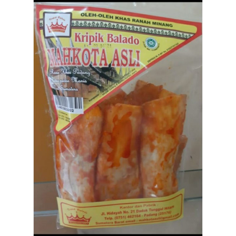 

kripik balado panjang mahkota asli 250 gram