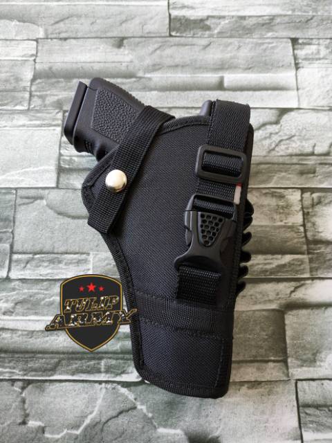 Holster pinggang/sarung pistol kanvas