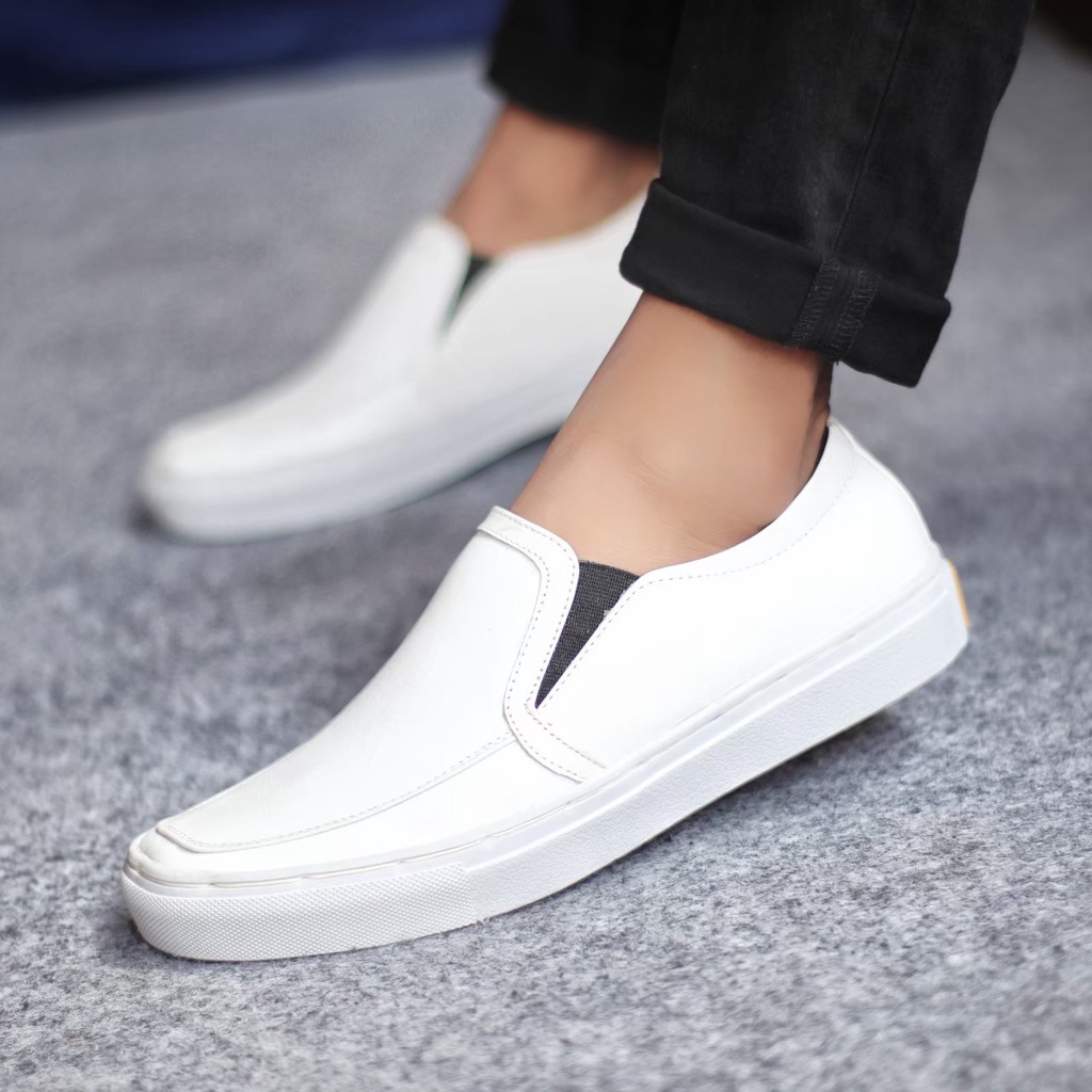 SEPATUS LIP ON PRIA Kulit Asli Formal CASUAL Slop Kerja Kantor PRIA NYAMAN || SLIP ON PRIA PANSUS Trandy Berkualitas