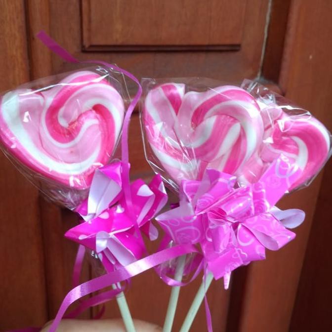 

Ayo Promo Permen Lolipop hati / love 4 cm 1 pak isi 20 - Pink Tebel Murah