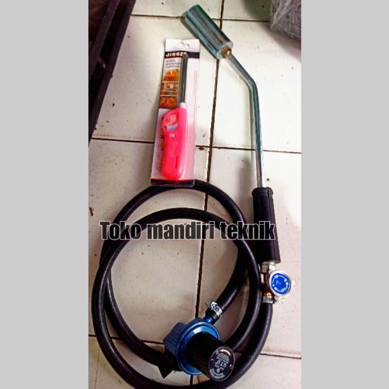 paket hemat kompor gas untuk bakar kulit/blower panjang