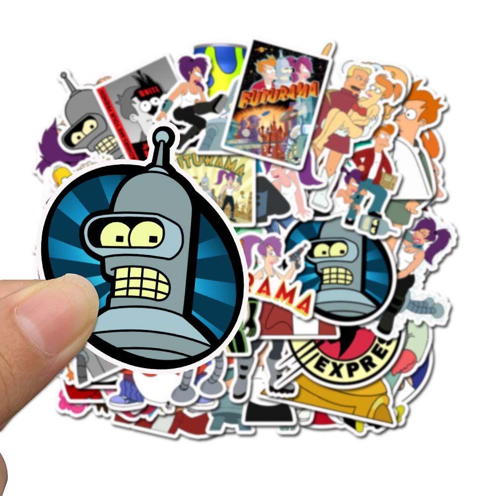 Lanfy Terbang a Futurama Anime Decals Anak Hadiah PVC Scrapbooking Gitar Koper Graffiti Stiker Alat Tulis Stiker Untuk Laptop Bagasi Anime Stiker