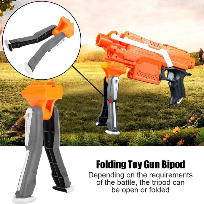 Nerf Gun Bipod kaki penyangga pistol mainan