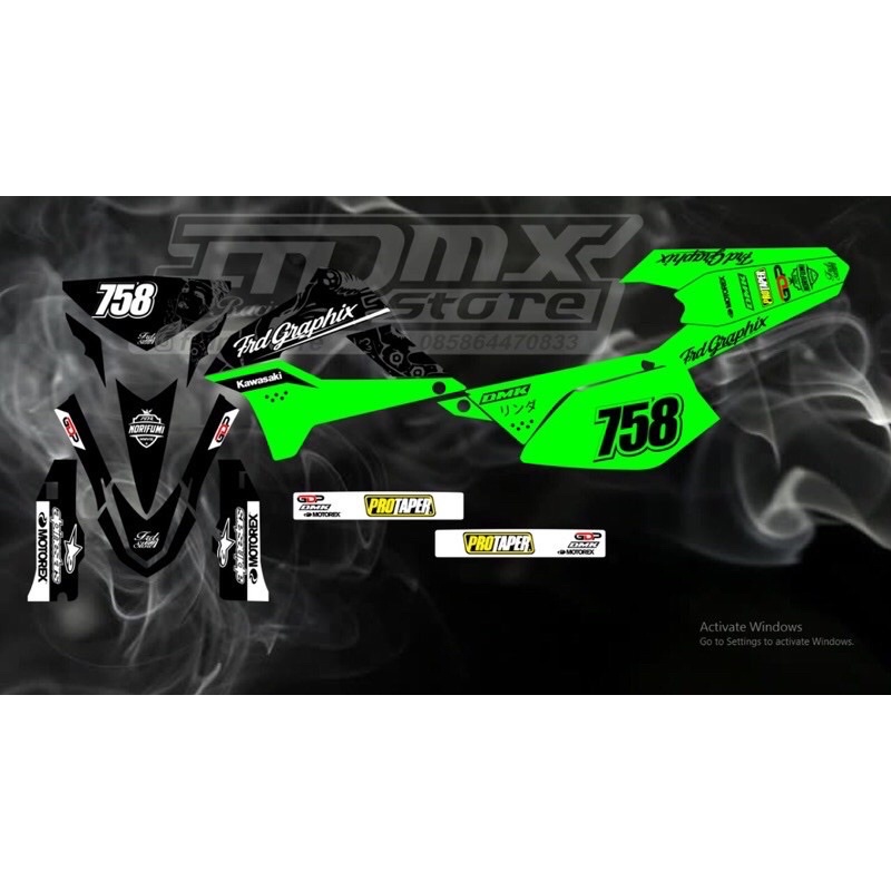 Decal KLx250 Medium / Decal Fu