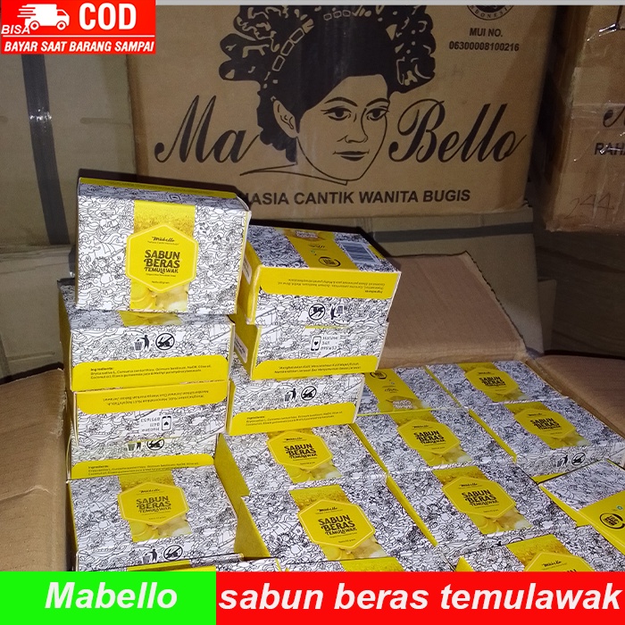 Sabun beras temulawak mabello bedda lotong untuk badan dan wajah BPOM