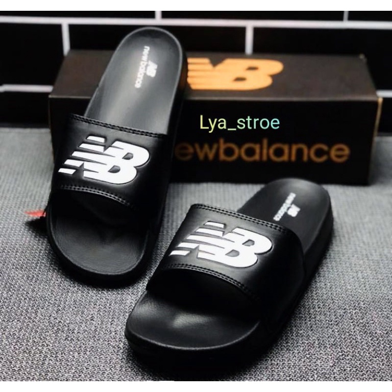 SANDAL SLOP BLACK CASUAL belence DIPAKAI PRIA DAN WANITA