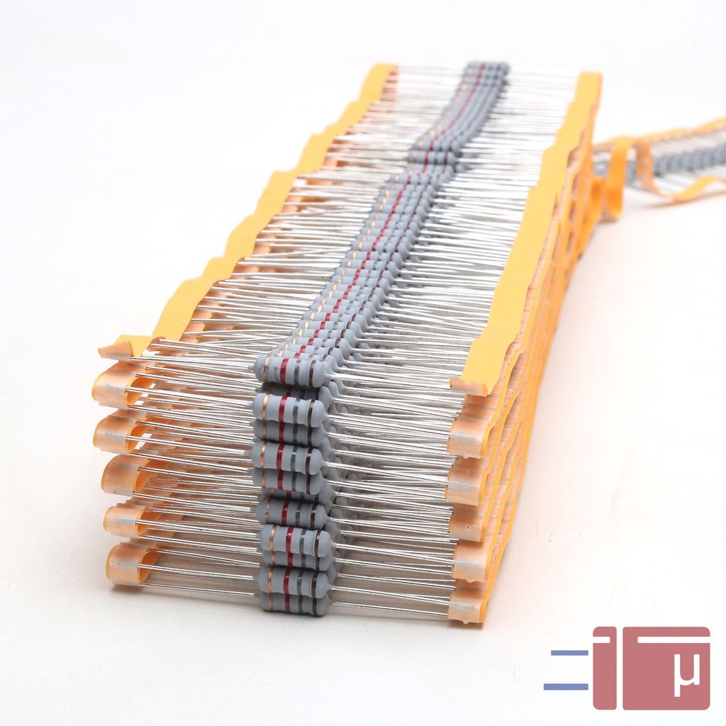 x10 Resistor 1K8 1.8K 1W Metal Oxide 5% Taiwan Kaki Tembaga