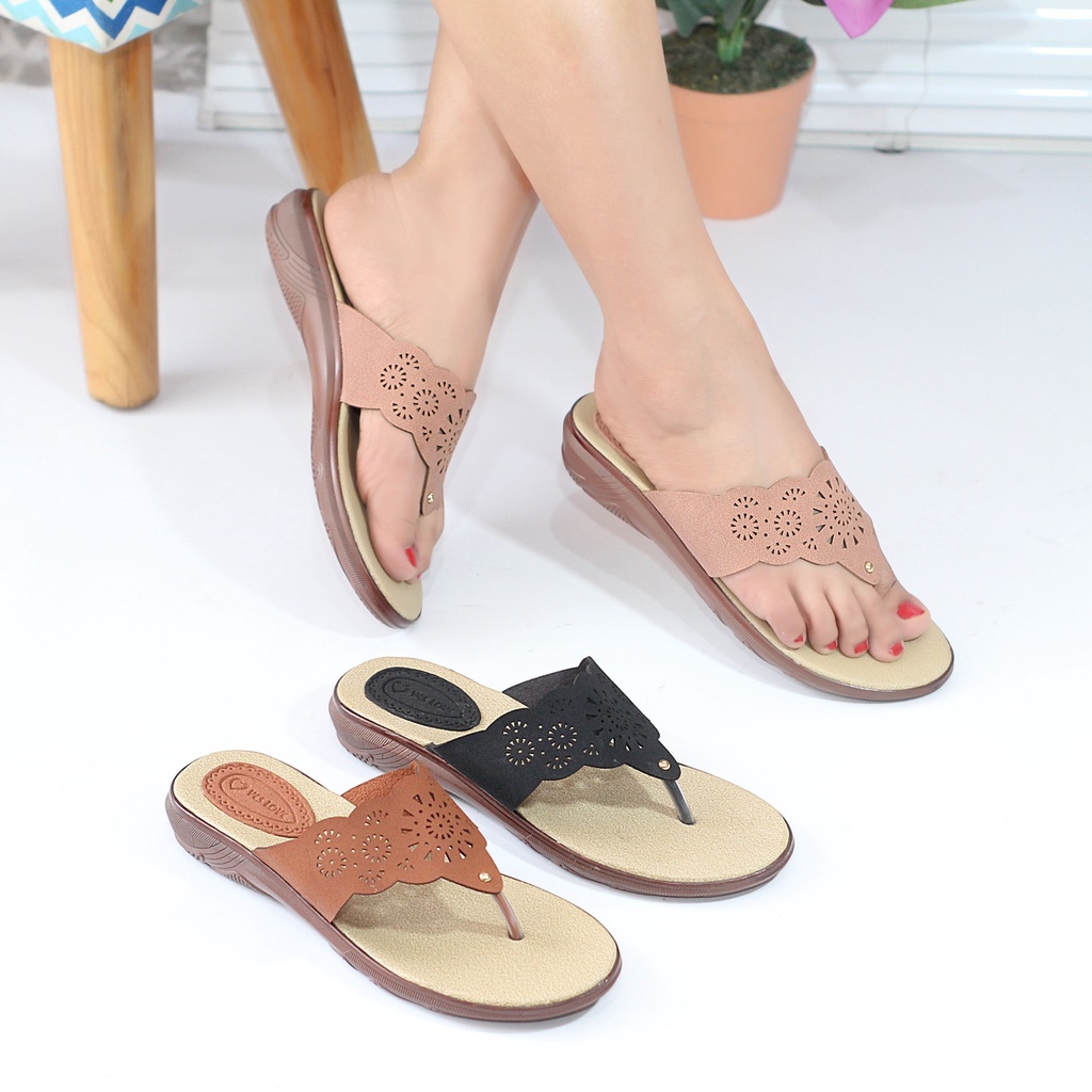 Sandal Jepit Laser Wanita Casual Teplek Sendal Cewek LS01