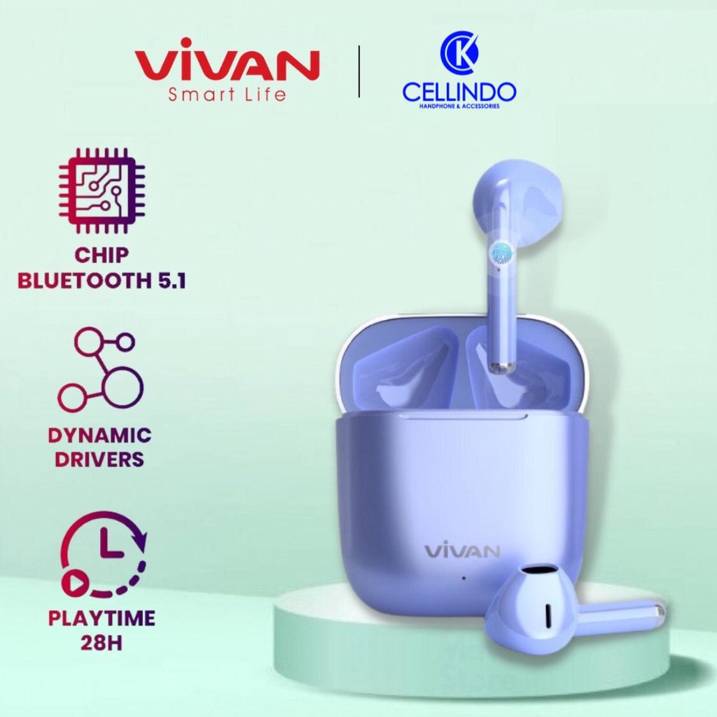 Vivan Liberty T220 Wireless Headphone TWS Bluetooth 5.1 Garansi