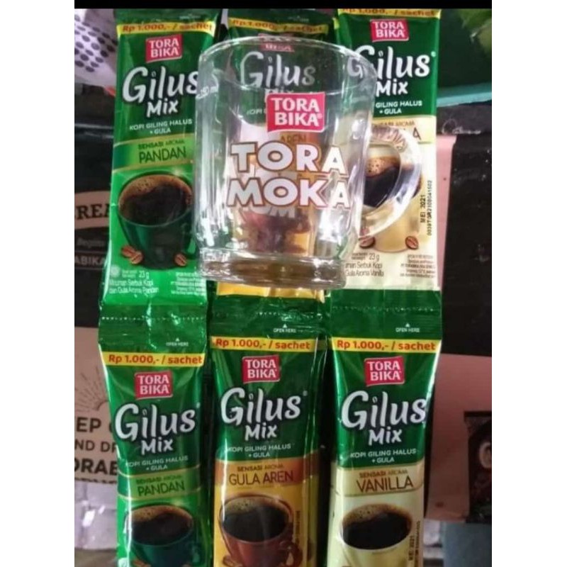 

30saset kopi gilus 3varian lengkap+gelas