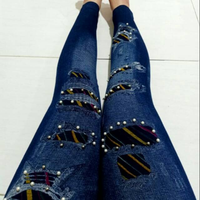 Legging panjang import,legging mutiara garis wanita