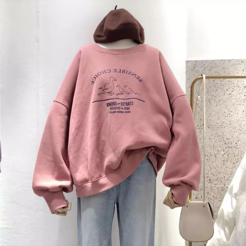 SENSIBLE CHOICE SWEATER OBLONG CREWNECK BAHAN FLEECE-TARO