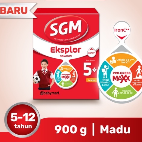 

SGM Eksplor 5+ Usia 5-12 Tahun Rasa Madu/Coklat 900gr/babymart.