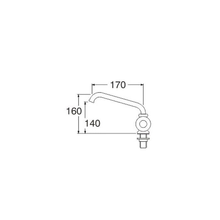 San-Ei Kran Dapur - Kran angsa - A 57 JC Swinging sink tap