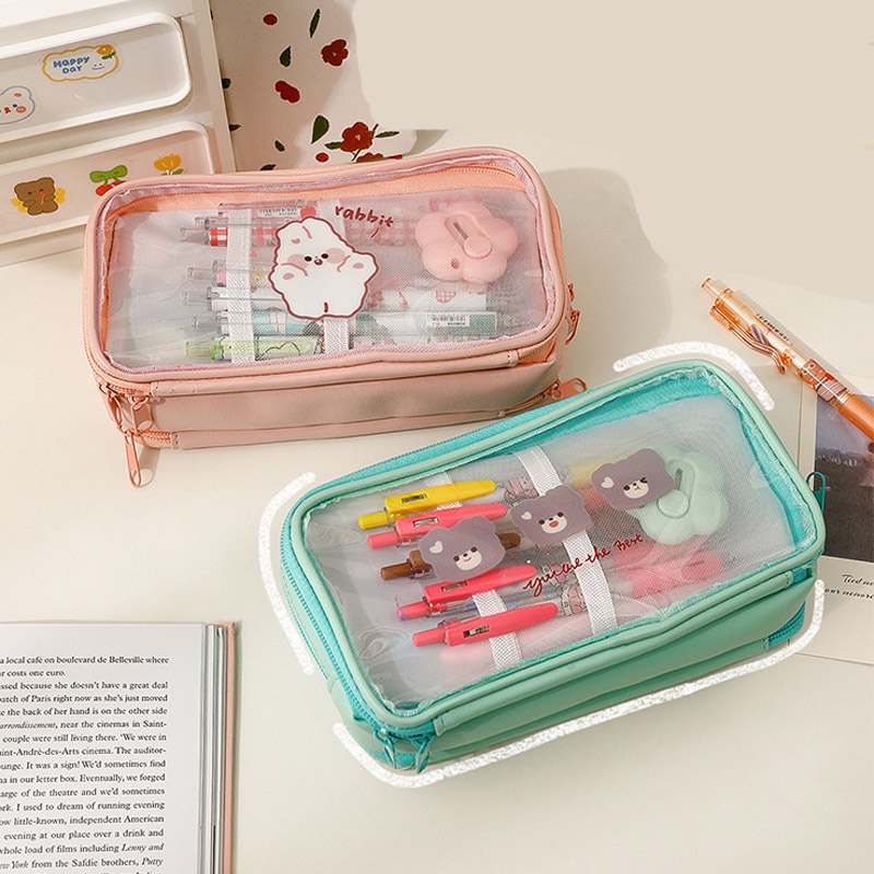 

Fashion Trend Pencil Bags Pencil Case Pencil Pouch Stationary Korean Bag Fountain Pen Case Back To S