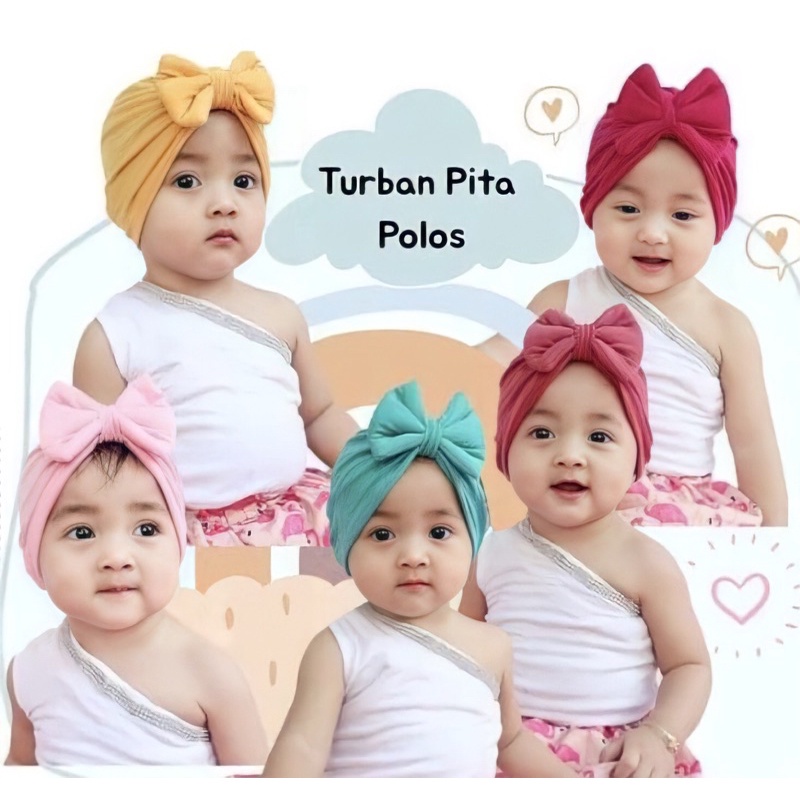 1 Set 4 Pcs Turban Kupu aksesoris bayi dan anak| Turban Anak | Turban Bayi | TOKO ALUS | BISA C.O.D