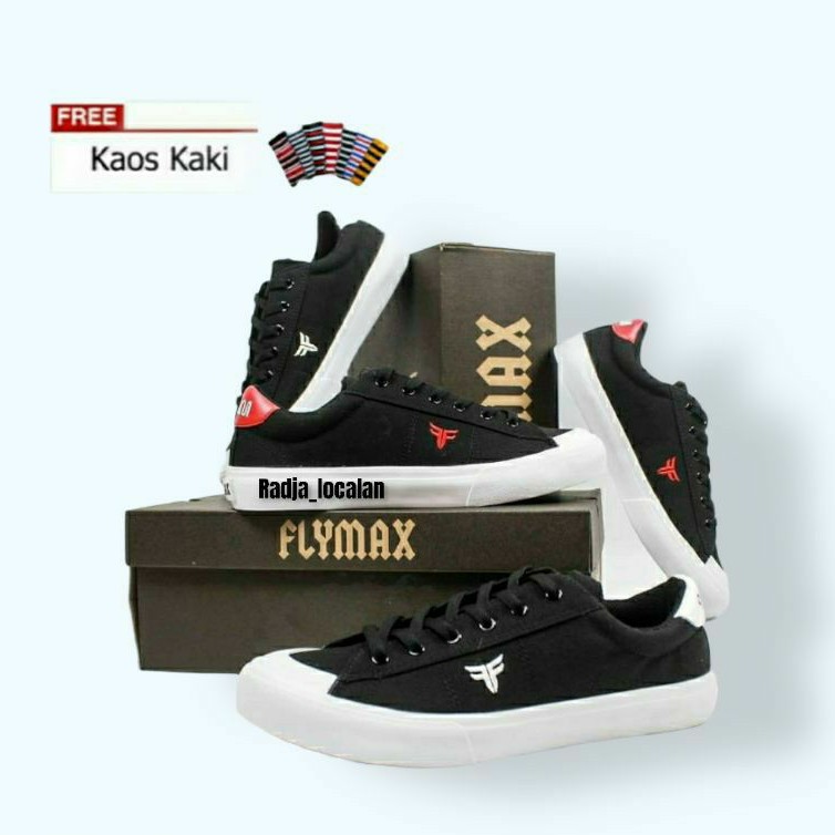 Sepatu Flymax Nusantara Black White & Black Red
