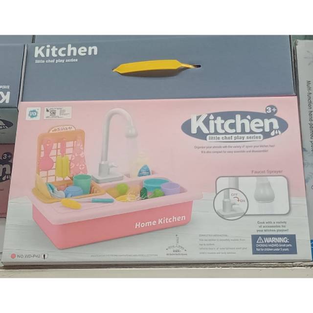 Mainan Anak Home Kitchen Mainan Washtafel Set Tempat Cuci Piring