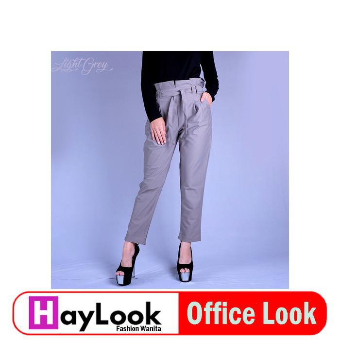 Celana Capri Pants Wanita Bawahan Kerja Kantoran Rempel