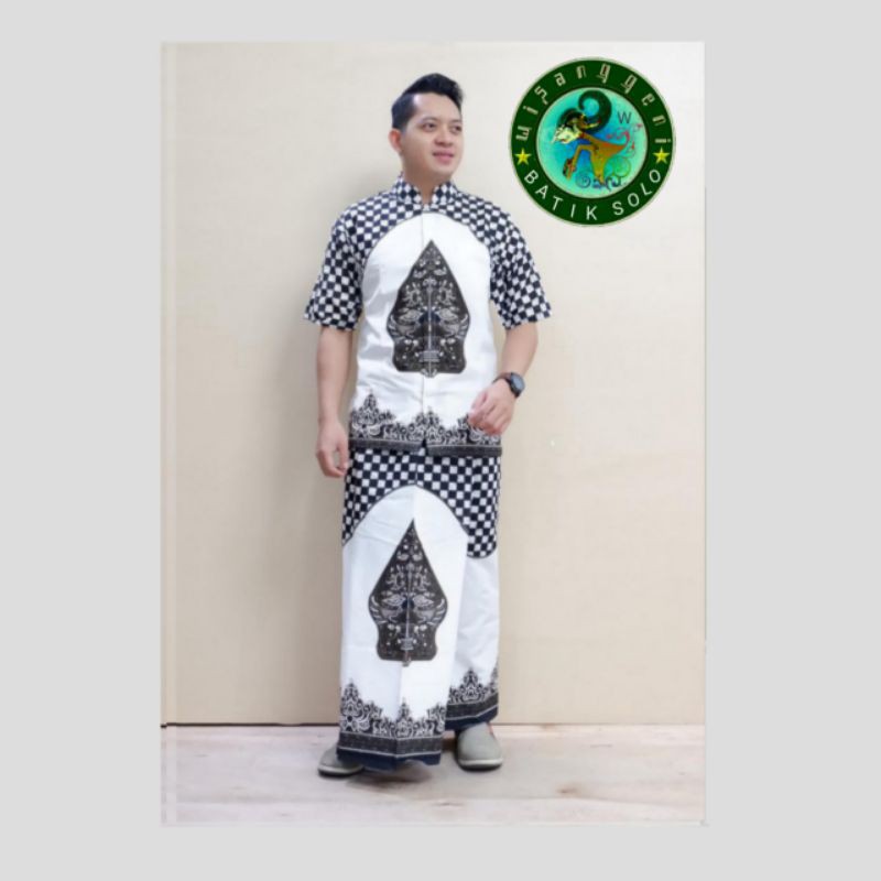 baju kemeja pria setelan sarung