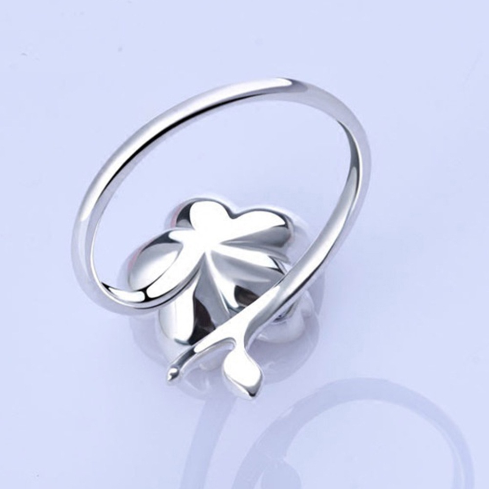 Hu Hu Hu Hu Hu Alat Bantu Pasang Kacamata♡ Cincin Wanita Model Terbuka Bahan Sterling Silver 925 Desain Bunga Sakura Untuk Hadiah Ulang Tahun