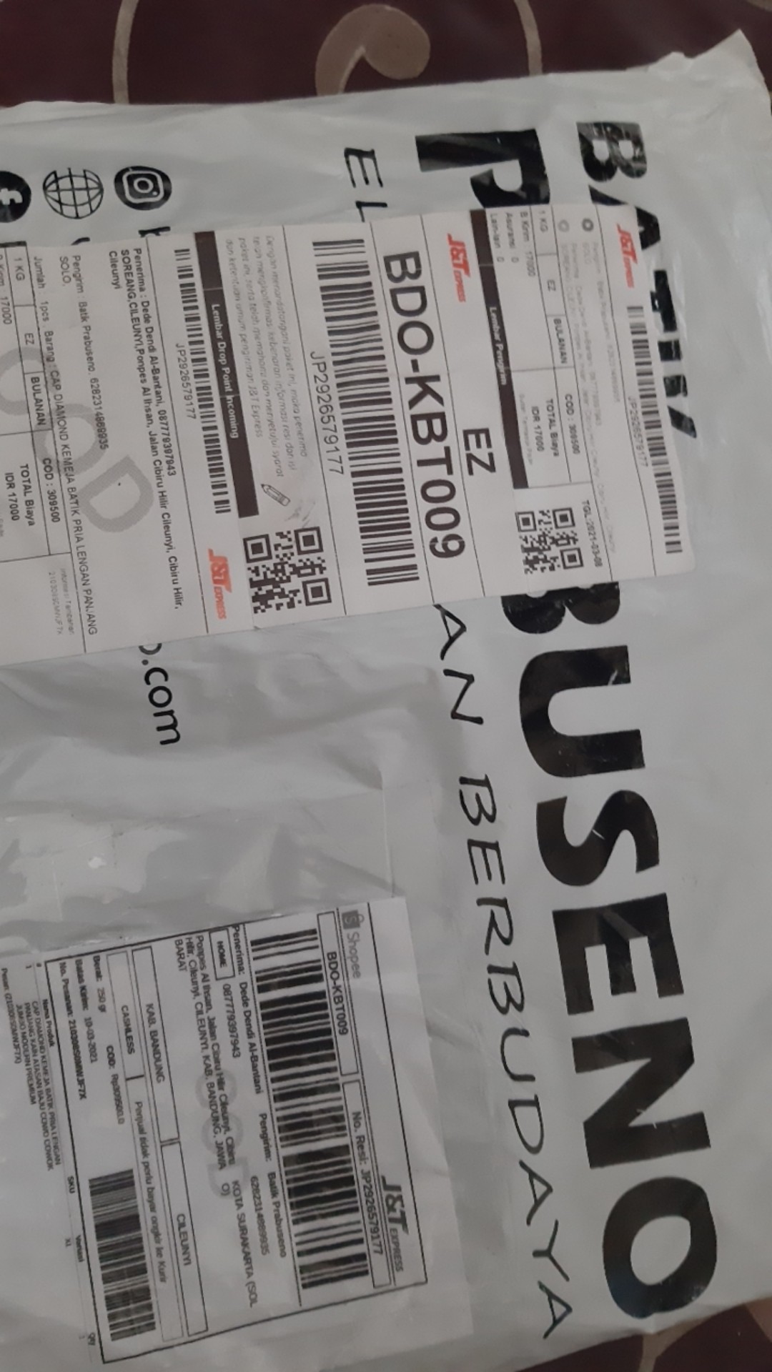 Cap Diamond Kemeja Batik Pria Lengan Panjang Kain Atasan Baju Cowo Cowok Jumbo Modern Premium