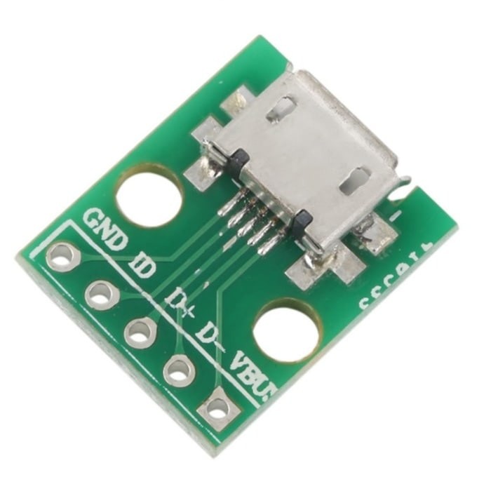 Micro USB Converter Breakout Board to 5-Pin DIP Female
