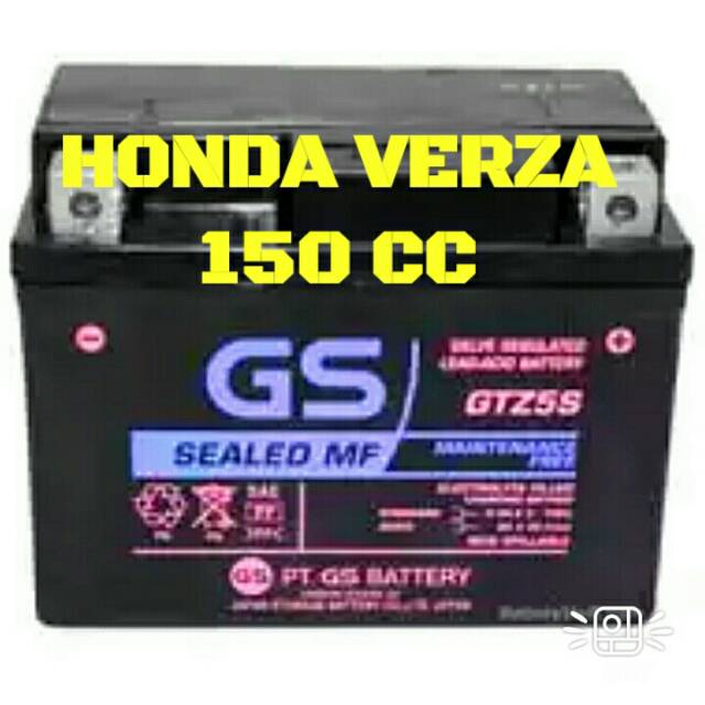 Aki kering gs astra for honda verza(pasang langsung stater)type gtz5s