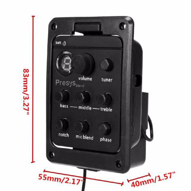 Equalizer Preamp Fishman Presys Mic Blend Tuner MP