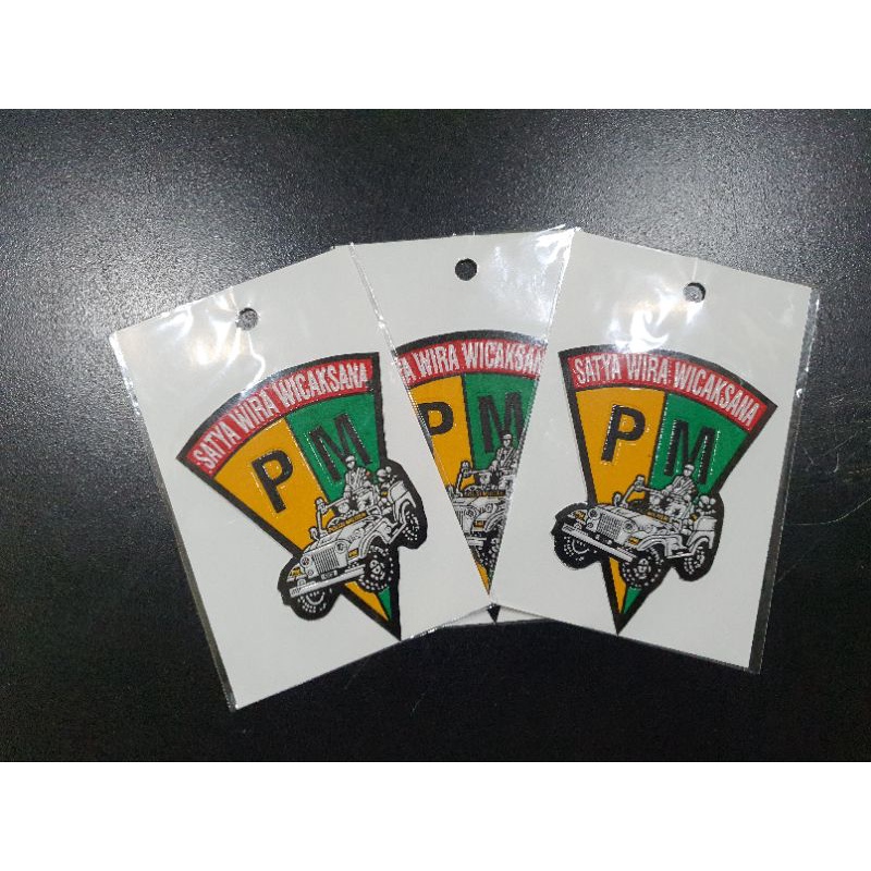 Stiker Embos POLISI MILITER MOBIL ( 1 Pcs ) | Stiker kaca Polisi Militer | Stiker embos PM