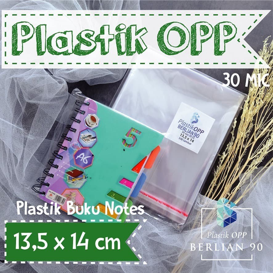 Plastik Opp 13,5x14 cm Plastik Seal Plastik Opp Lem Plastik Kemasan Tebal 30 Micron