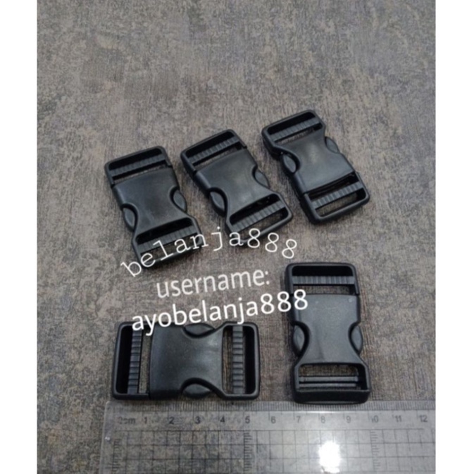 

kunci sodok 2,5cm/slip tas 2,5cm hitam/Buckle(DSRE2 25 PP)-1pack