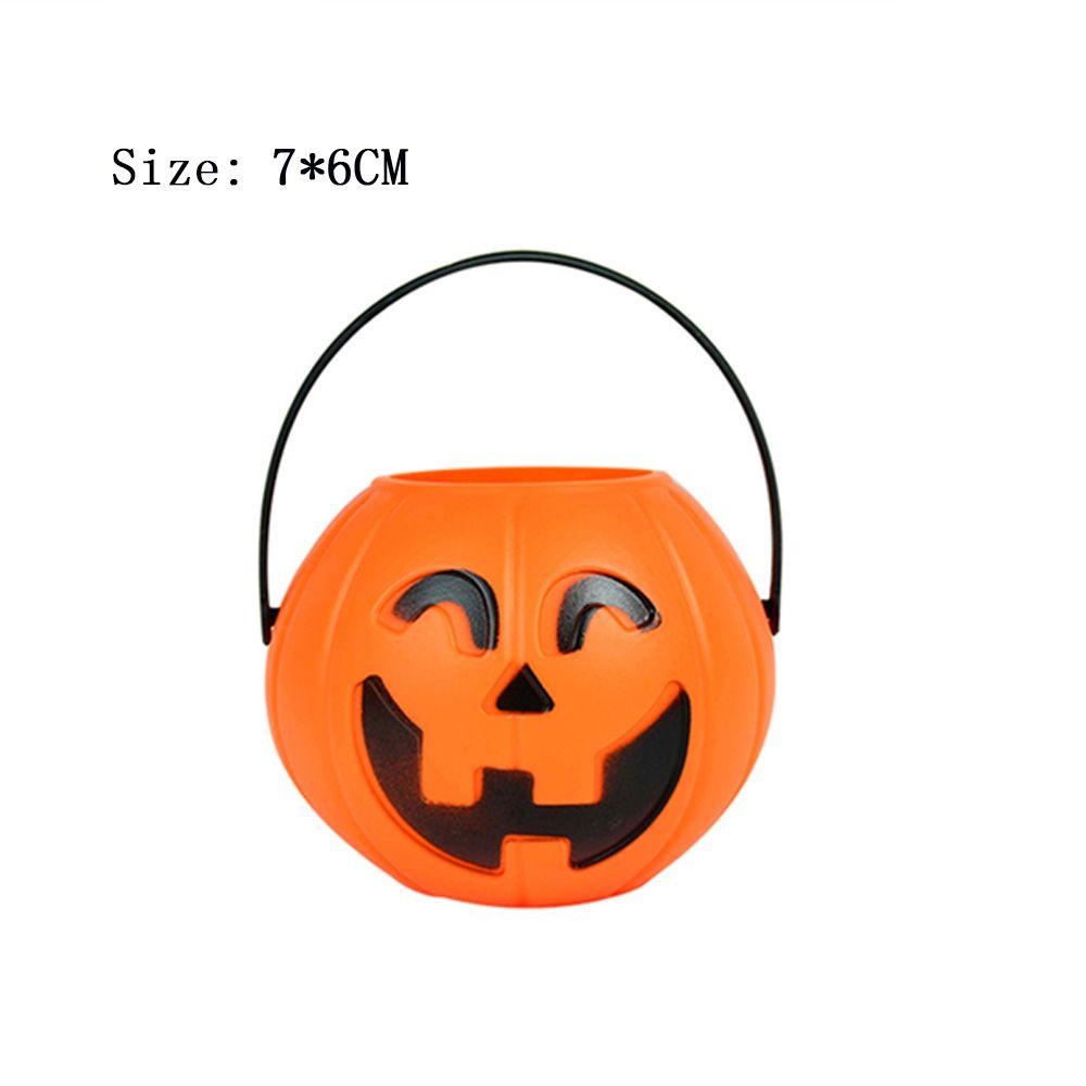 Solighter Pumpkin Bucket Portable Hadiah Halloween Trick Sweet Holder